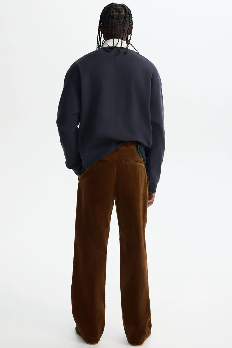 H&M  Relaxed Fit Corduroy trousers for Men | Best Price UAE